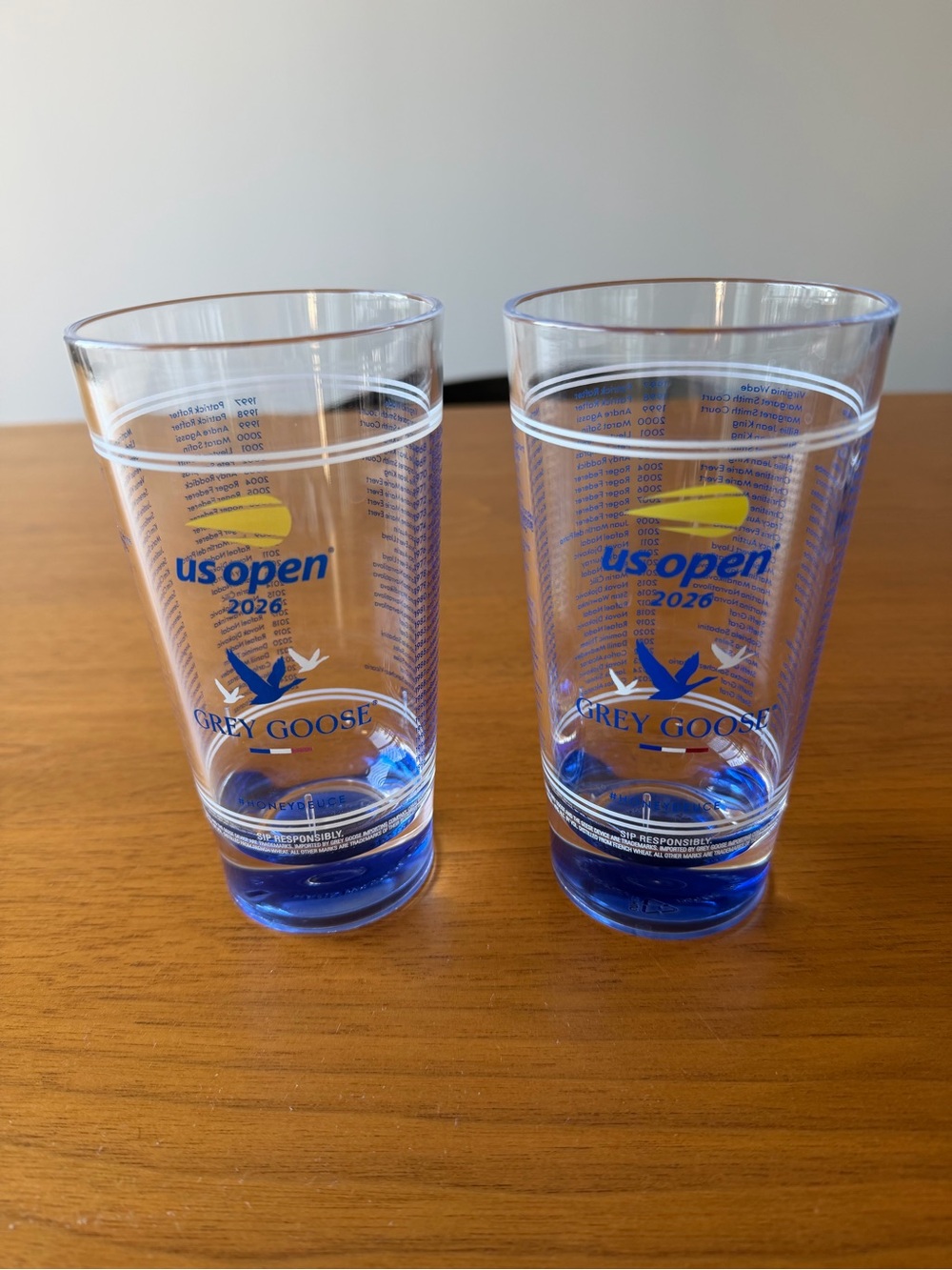 US Open 2026 Blue Branded Pint Glass - Set of 2